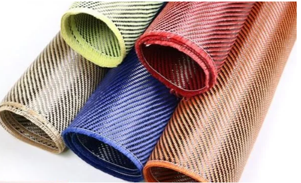 3K & 1000D Yellow Aramid Fiber Fabric Hybrid Cloth